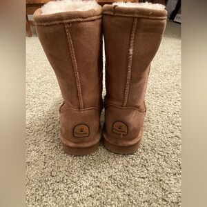 Tan and brown Bearpaw boots #winterboots